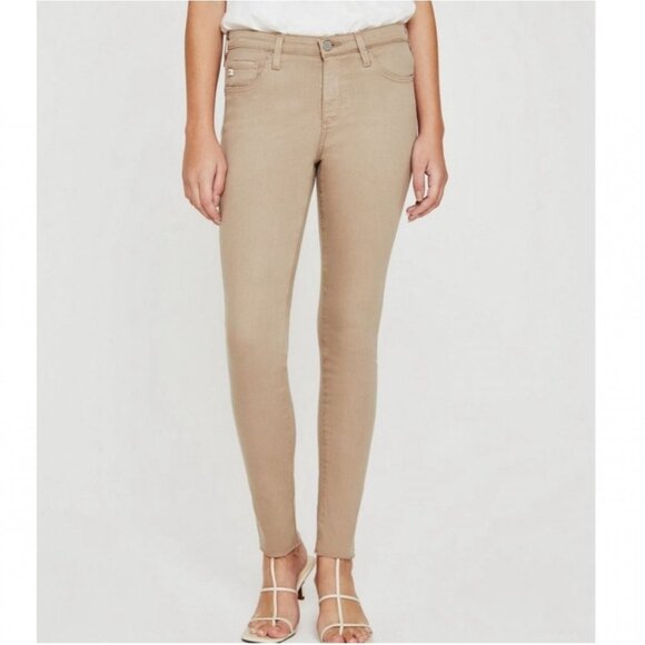 AG Adriano Goldschmied The Legging Super Skinny Jeans Beige Womens Size 27 - Picture 1 of 10